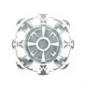 Star Wars Rebel Alliance symbol symbol with flowers tattoo design idea