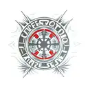 Star Wars Rebel Alliance symbol symbol with flowers tattoo design idea