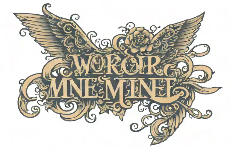 word "mine" Taylor swift font and placed in someone mind  tattoo design idea