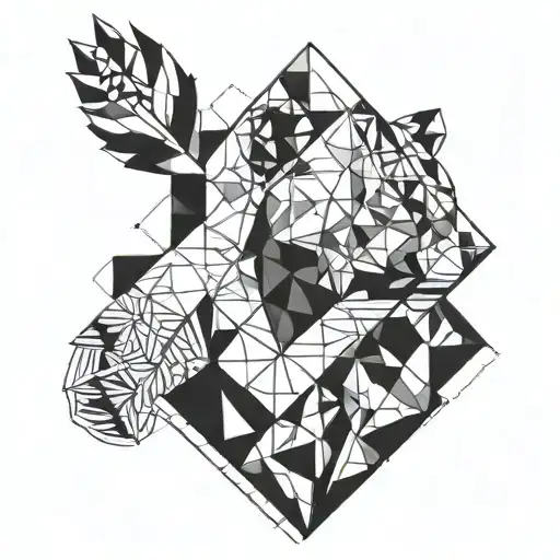 Incorporate a geometric design into a tattoo representing fatherhood tattoo design idea
