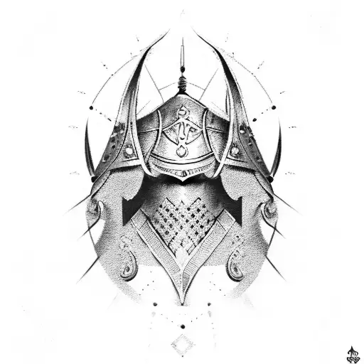 medieval armor tattoo design idea