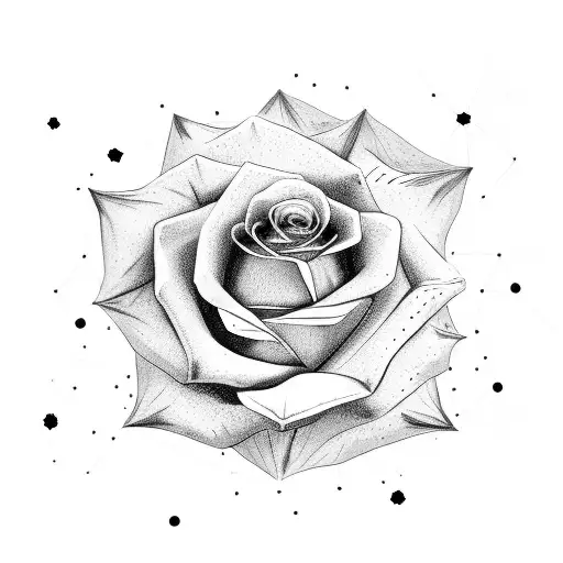 A rose bush forming the constellation of scorpio tattoo design idea