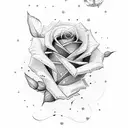 A rose bush forming the constellation of scorpio tattoo design idea