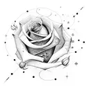 A rose bush forming the constellation of scorpio tattoo design idea