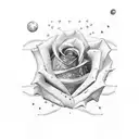 A rose bush forming the constellation of scorpio tattoo design idea