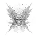 marihuana leave tattoo design idea