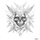 marihuana leave tattoo design idea