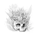 marihuana leave tattoo design idea