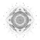 Mandala with dmt patterns tattoo design idea