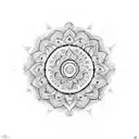 Mandala with dmt patterns tattoo design idea