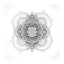 Mandala with dmt patterns tattoo design idea