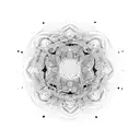 Mandala with dmt patterns tattoo design idea