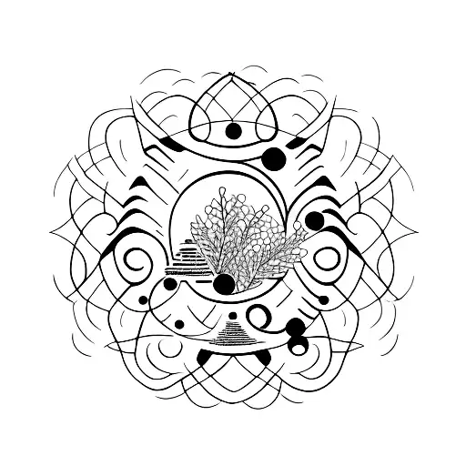 Breathing in the present moment tattoo design idea