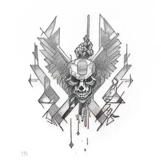 small Tattoo inspired by Linkin Park's "Breaking The Habit" tattoo design idea