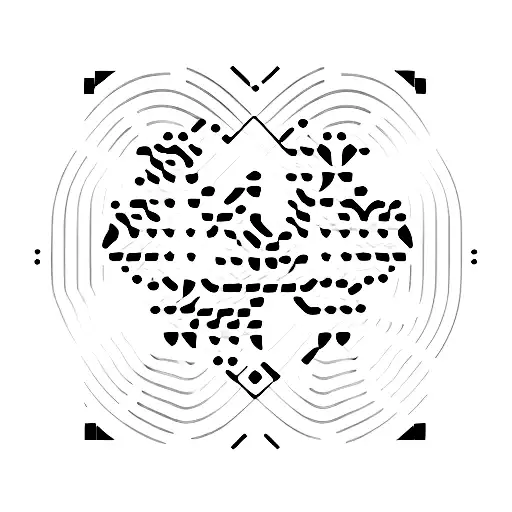 A guitar pick with a binary code pattern tattoo design idea