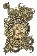 shlok name hidden in design tattoo design idea