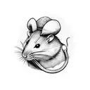 rat with beret tattoo design idea