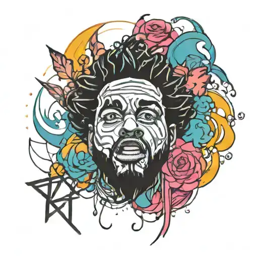 the weeknd XO logo tattoo design idea