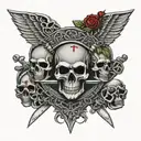 MacBEth Family Crest, Celtic warrior, Skull, Celtic symbols, Kilt tattoo design idea