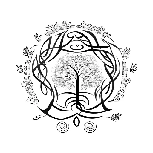 Tree of Life, Universum,  tattoo design idea