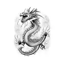 mechanical dragon tattoo design idea