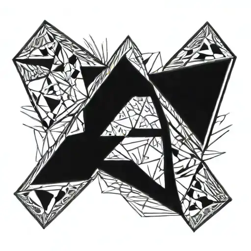 vanknut pendant 3 triangles tattoo design idea