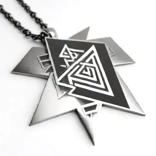 valknut pendant 3 triangles tattoo design idea
