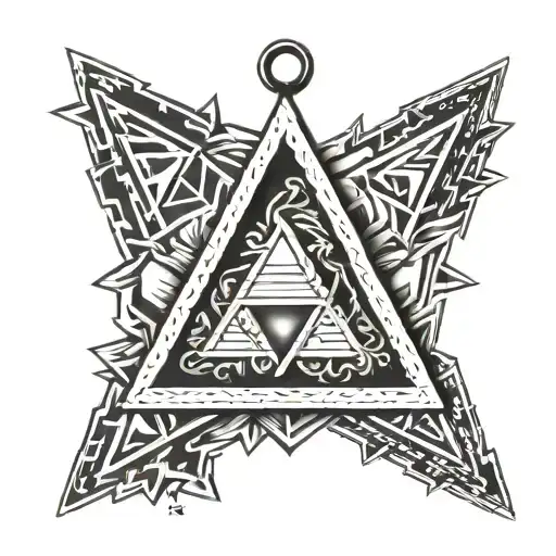 vanknut pendant 3 triangles tattoo design idea
