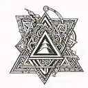 vanknut pendant 3 triangles tattoo design idea