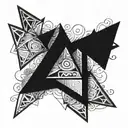 vanknut pendant 3 triangles tattoo design idea