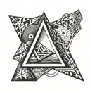 vanknut pendant 3 triangles tattoo design idea