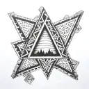 vanknut pendant 3 triangles tattoo design idea