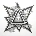 vanknut pendant 3 triangles tattoo design idea