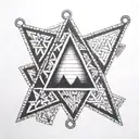 vanknut pendant 3 triangles tattoo design idea
