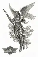 Archangel Raphael tattoo design idea