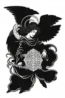 Archangel Raphael angel tattoo design idea