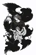 Archangel Raphael angel tattoo design idea