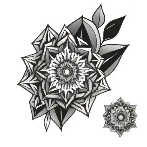 geometric mandala design incorporating tattoo design idea