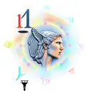 A new-school design featuring a guardian angel watching over a clock with the year 2024, representing the passing of time and protection tattoo design idea