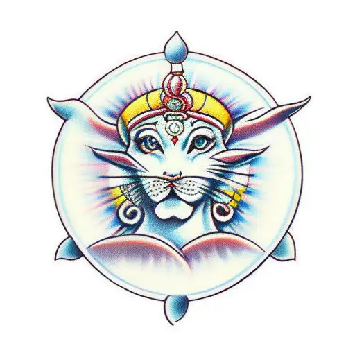 goddess ma durga tripura sundari tattoo design idea