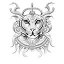 goddess ma durga authentic avatar tripura sundari tattoo design idea
