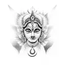 goddess ma durga tattoo design idea