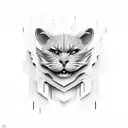 the words, Purpose Driven negative space lettering, 3D look tattoo design idea