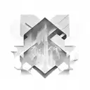 the words, Purpose Driven negative space lettering, 3D look tattoo design idea