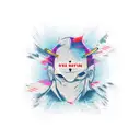 Katana with the words purpose driven in negative space tattoo design idea