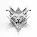 "Purpose Driven" negative space lettering, 3D look tattoo design idea