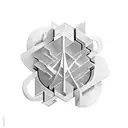 "Purpose Driven" negative space lettering, 3D look tattoo design idea