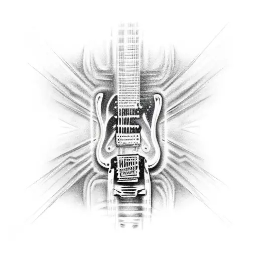 electric guitar tattoo design idea