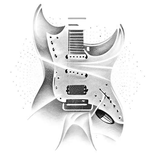 electric guitar tattoo design idea