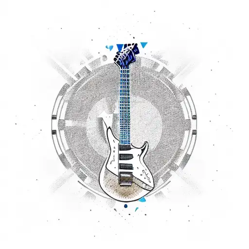 electric guitar tattoo design idea